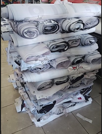 Pedidos de lonas listos para env&iacute;o - trabajo real de De Todo Impresos TLX